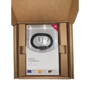 NWB Jawbone UP Wristband - Onyx (JBR52a-MD)™ . New Sealed. Size Medium